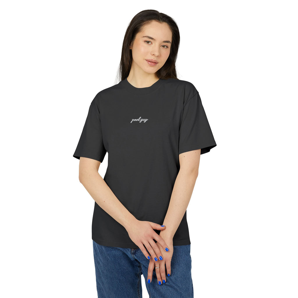 Minimalist Pool Guy Embroidered Heavy Tee