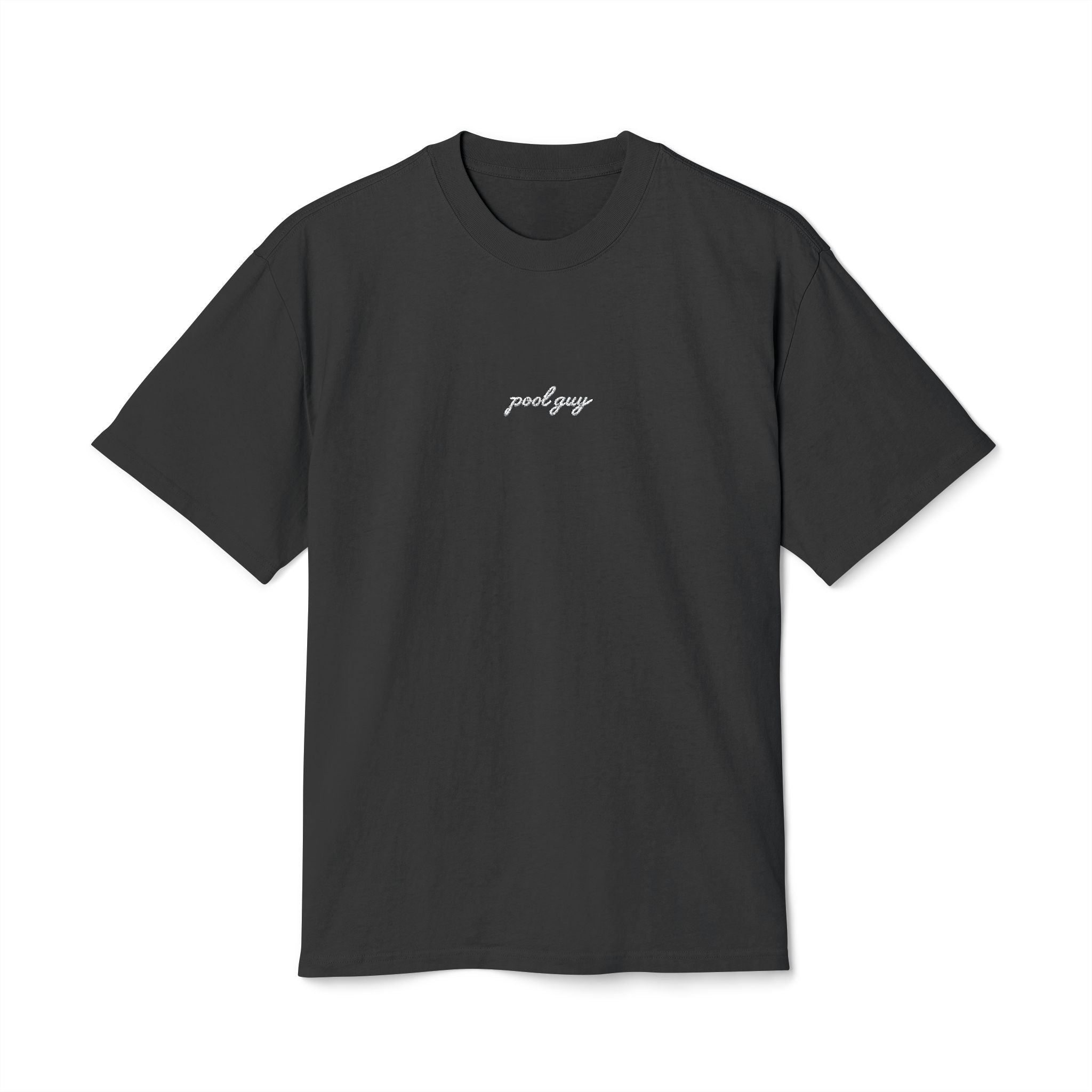 Minimalist Pool Guy Embroidered Heavy Tee