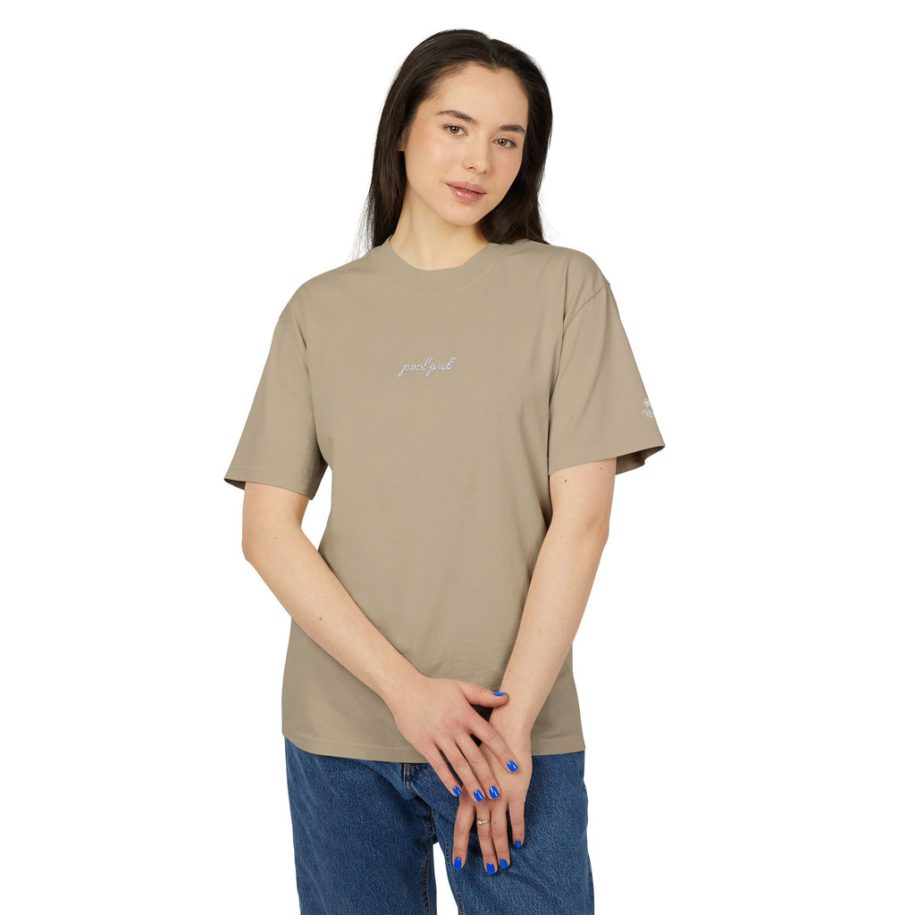 Minimalist Pool Girl Embroidered Heavy Tee