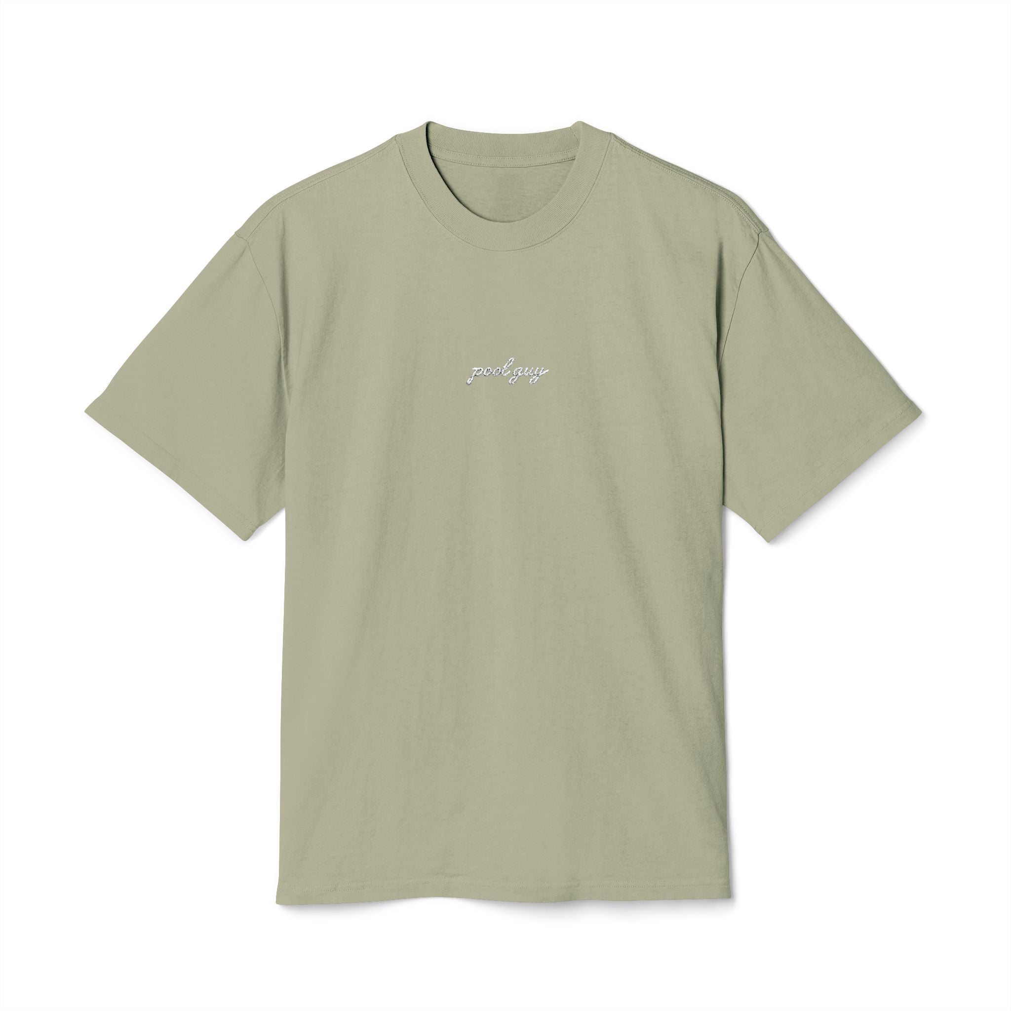 Minimalist Pool Guy Embroidered Heavy Tee