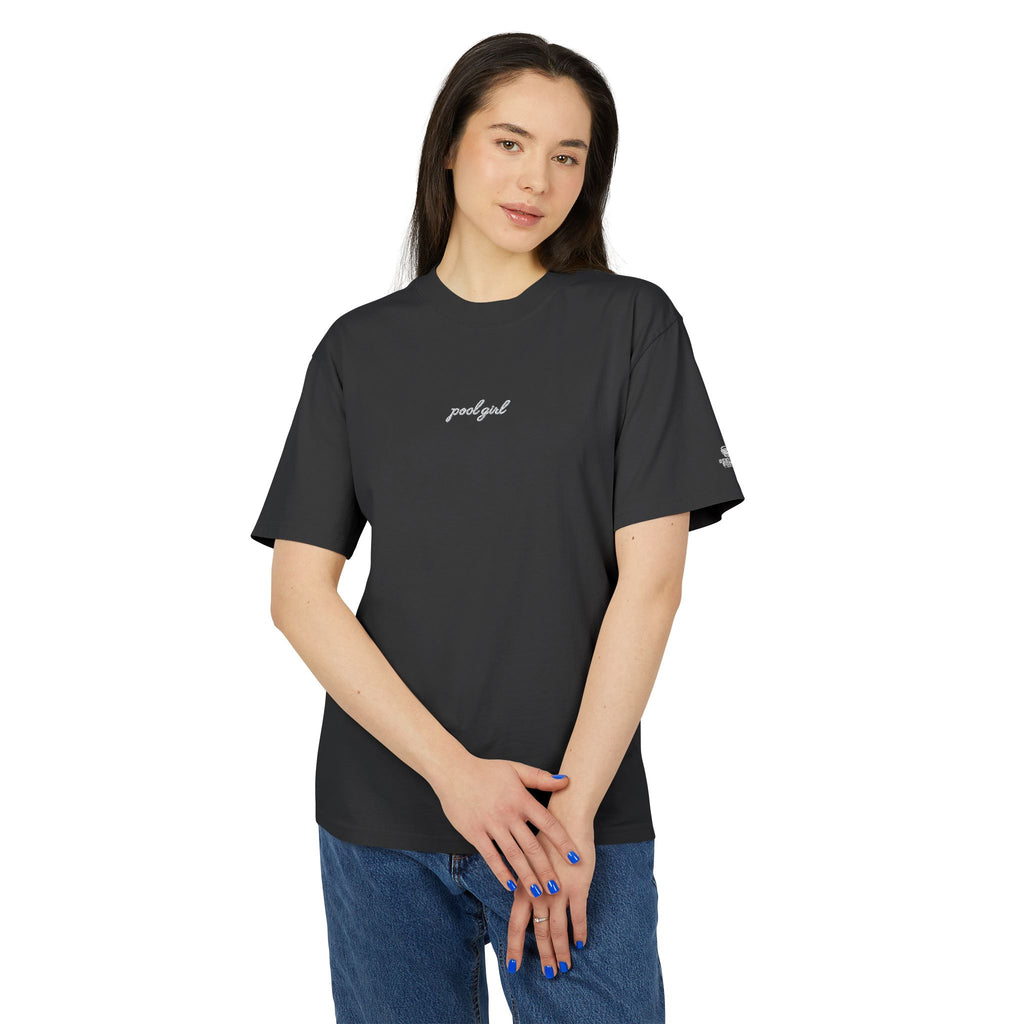 Minimalist Pool Girl Embroidered Heavy Tee